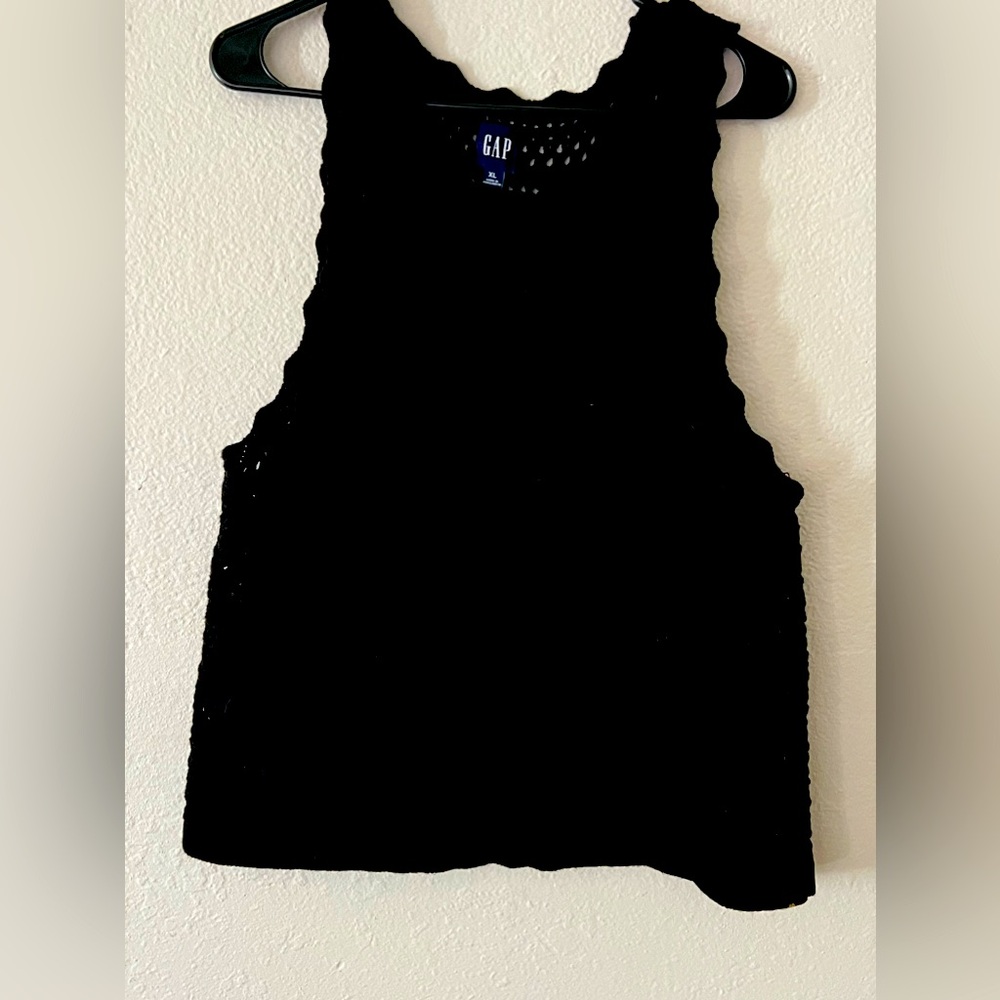 Black crochet top